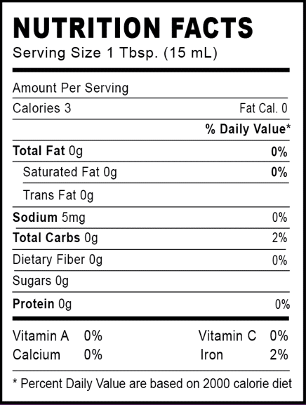 Red wine Vinegar nutrition facts